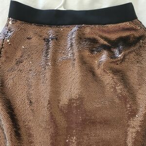Banana Republic Chocolate Bronze Sequin Pencil Skirt